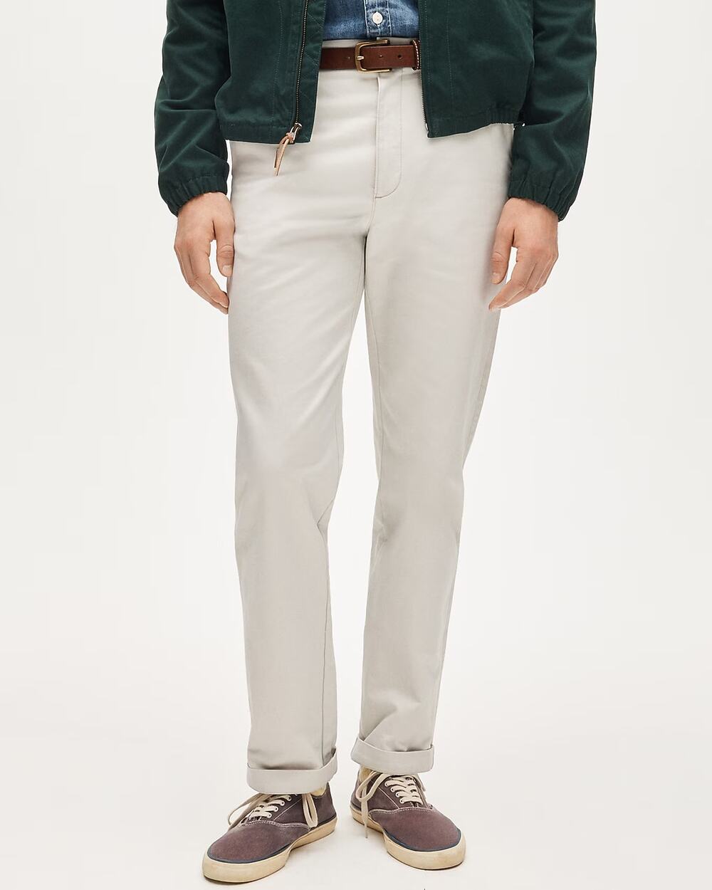 NWT J. Crew Mens Broken In Straight Chino Pants Neutral Office Work Size 32/34